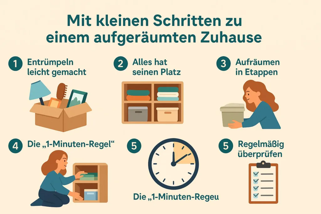 Wie du mit diesen 5 Tipps sofort Ordnung in dein Zuhause bringst
